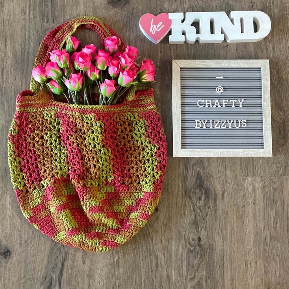 Handmade Crochet Tote Bag Market Bag Beach Bag Weekend Bag